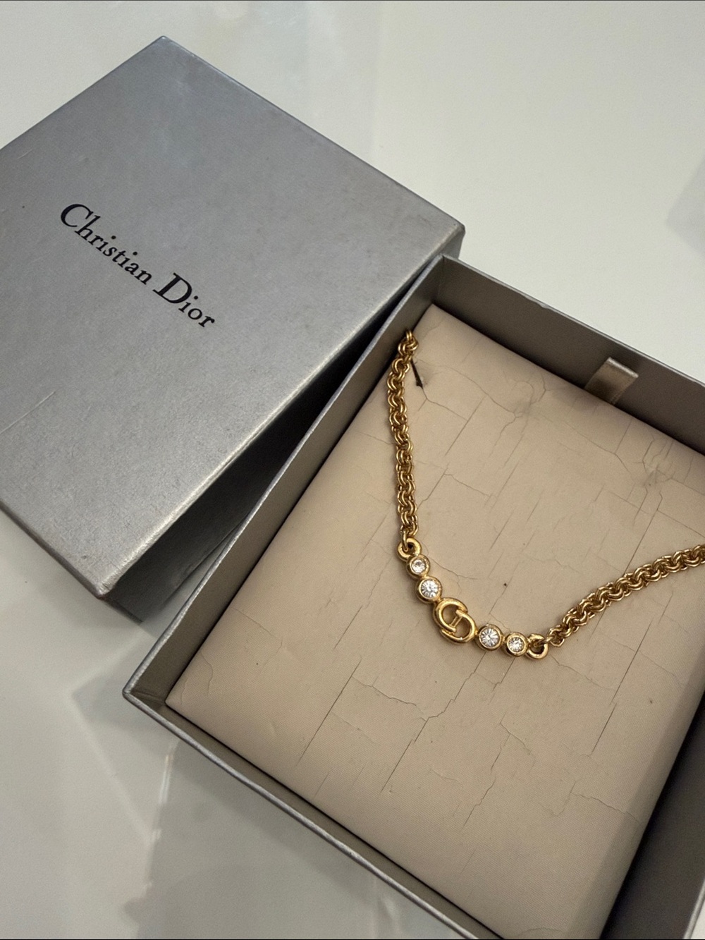 Vintage Christian Dior necklace 24k gold plated